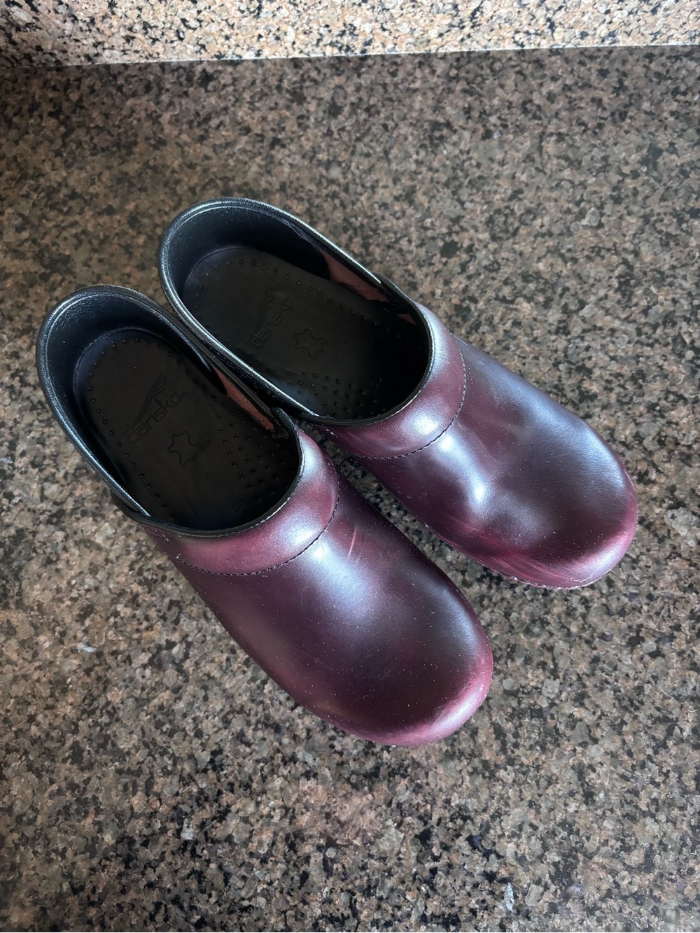 Women’s Dansko Professional Slip-On Clogs - Burgundy - Euro size 38